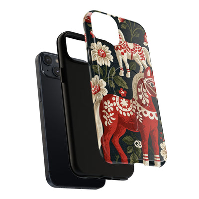 Nordic Dala Meadow · Tough 2.0 Magnetic Phone Case for iPhone · Red