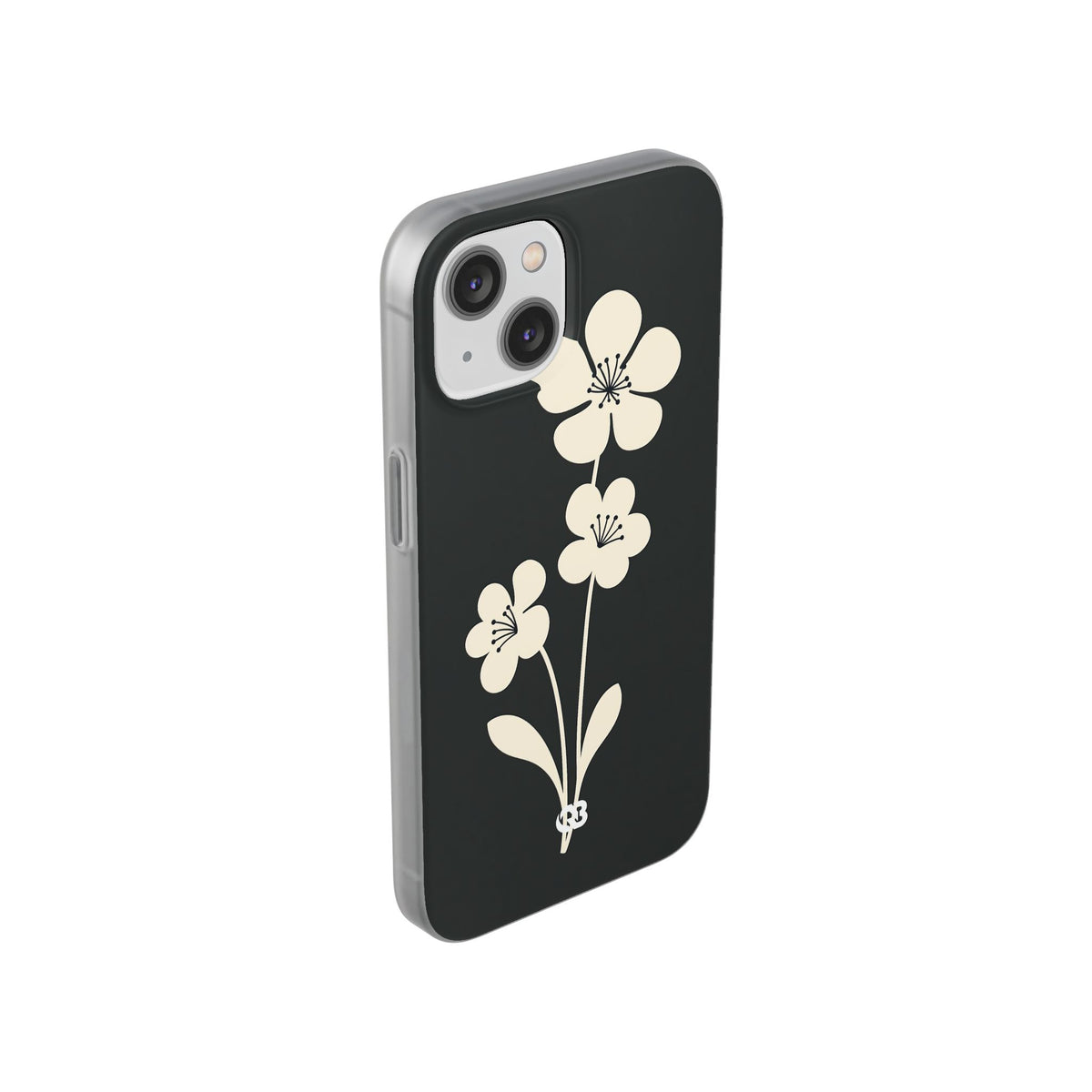 Nordic Blossom · Lite Phone Case for iPhone ·  Black
