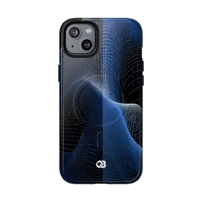 Blue Tough 2.0 Magsafe Phone Case for iPhone - Electric Blue Flux