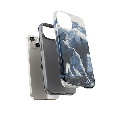 Fjord Summit Bear · Tough Phone Case for iPhone · Blue