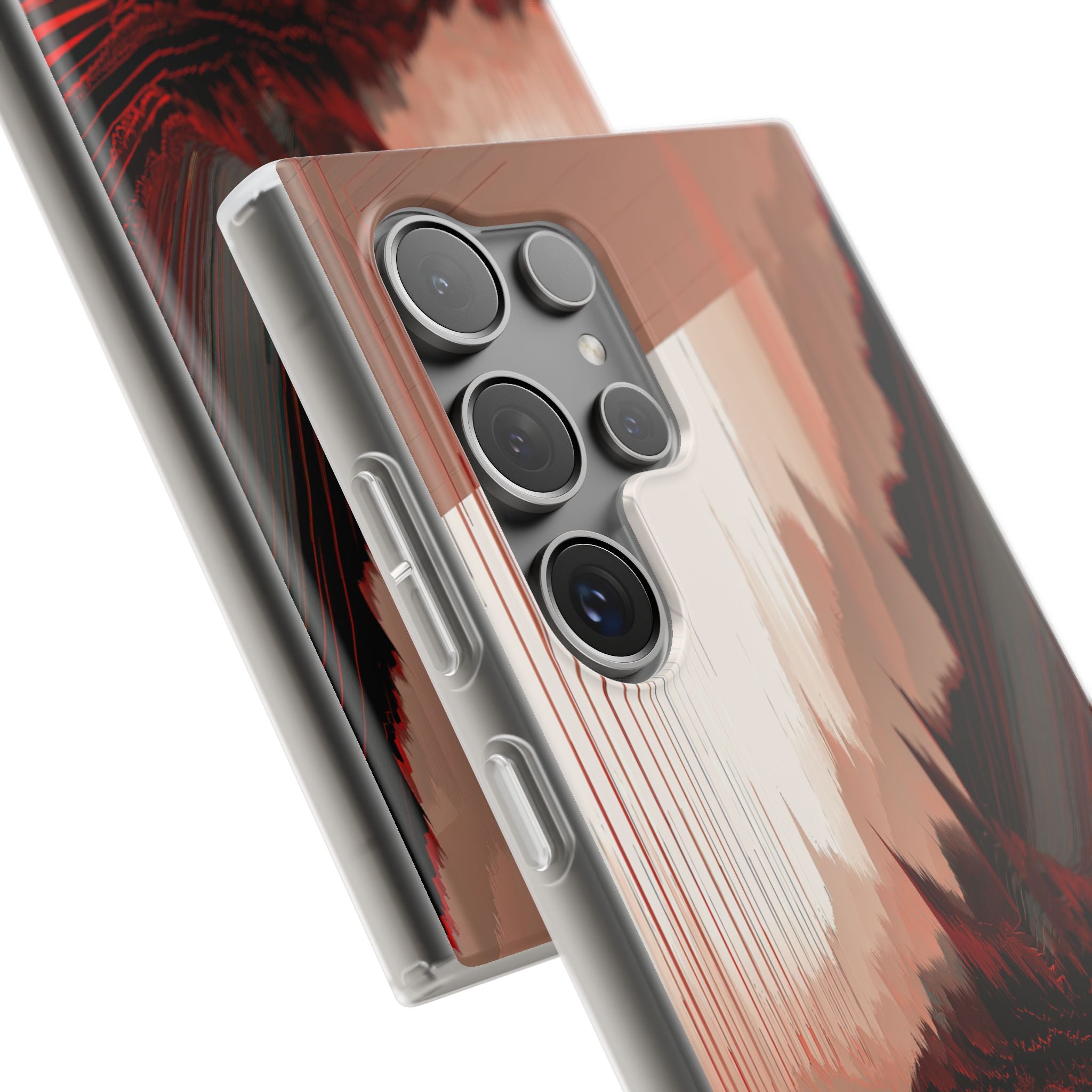 Red Lite Phone Case for Samsung - Crimson Pulse Horizon