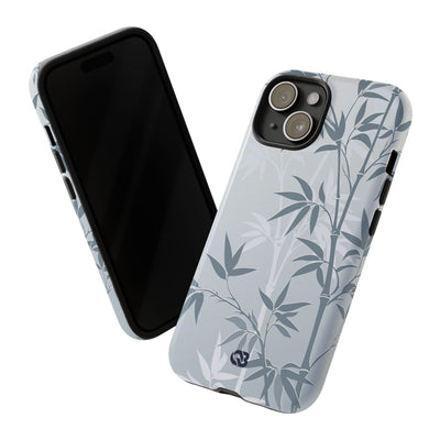 Misty Bamboo Grove · Tough Phone Case for iPhone · Blue