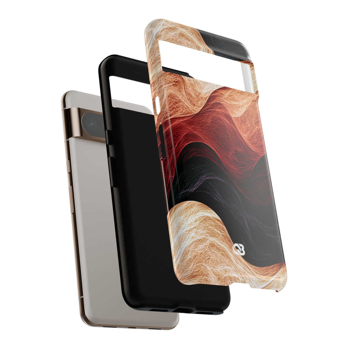 Ember Wave Dispersion · Tough Phone Case for Pixel ·  Red