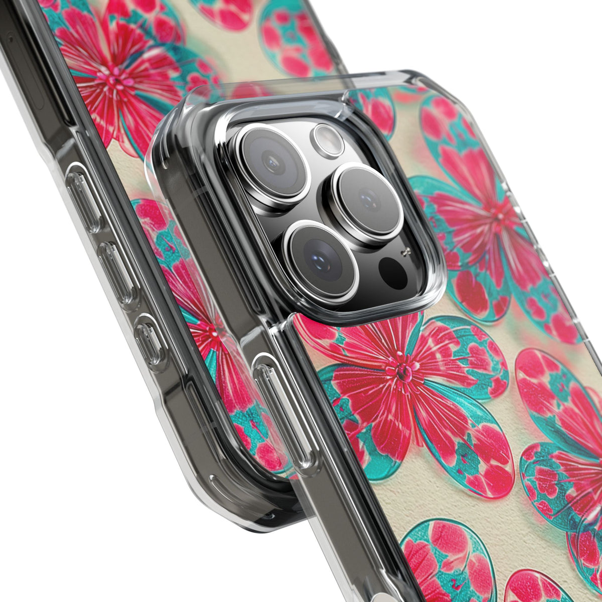 Lucite Jelly Bloom · Clear Impact Magnetic Phone Case for iPhone · Pink