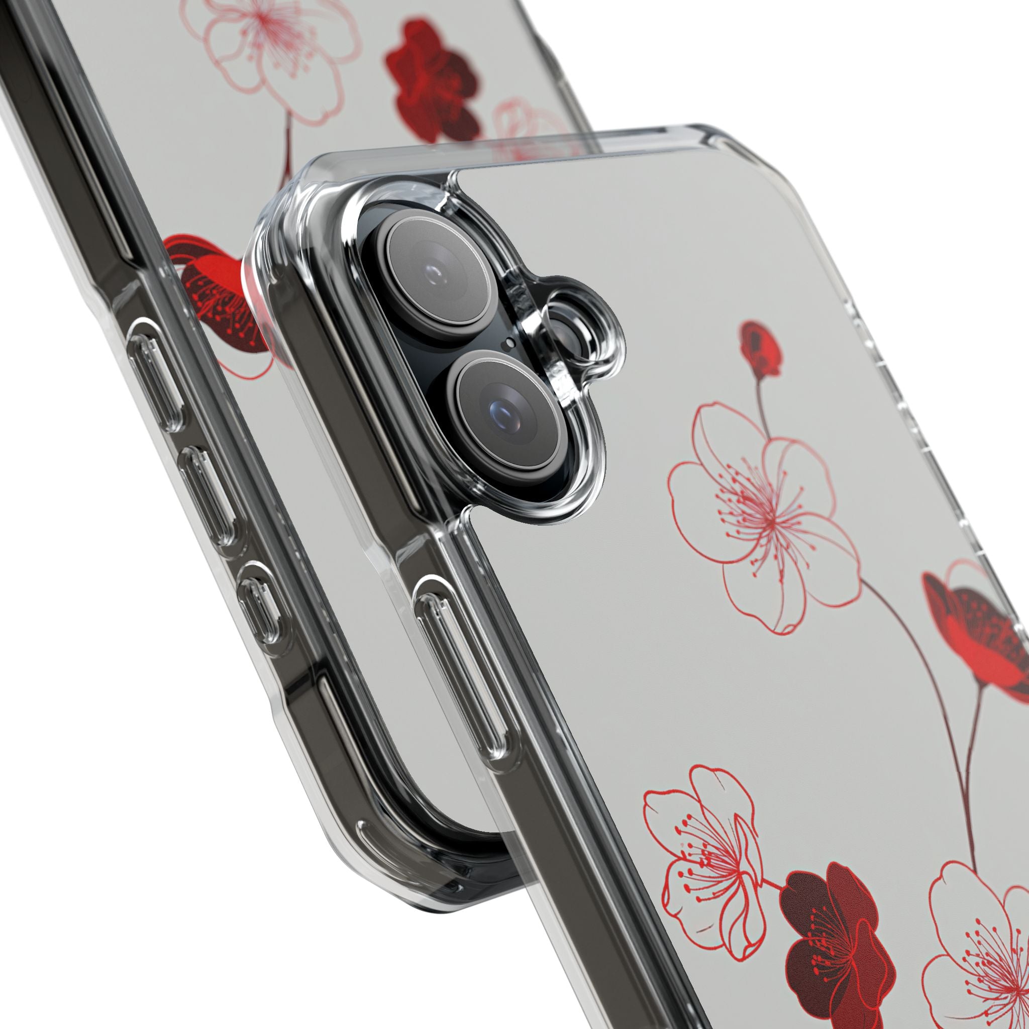 Red Impact MagSafe Phone Case for iPhone - Kyoto Ember Bloom