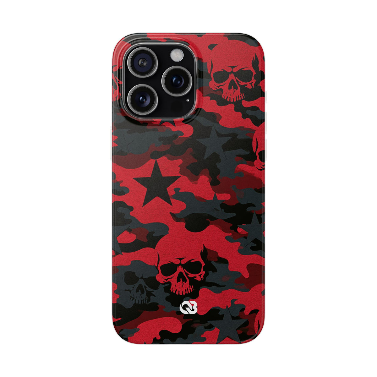 Crimson Skull Camo · Lite Phone Case for iPhone ·  Red