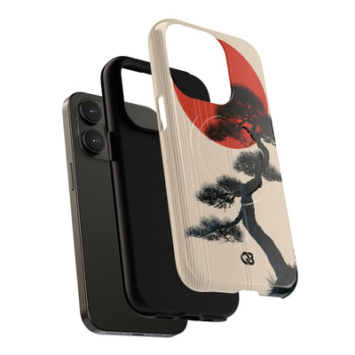 Beige Tough 2.0 Magsafe Phone Case for iPhone - Kyoto Crimson Pine