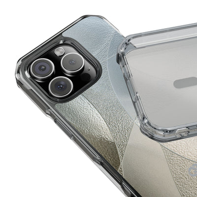 Silver Impact MagSafe Phone Case for iPhone - Frosted Silver Mosaic