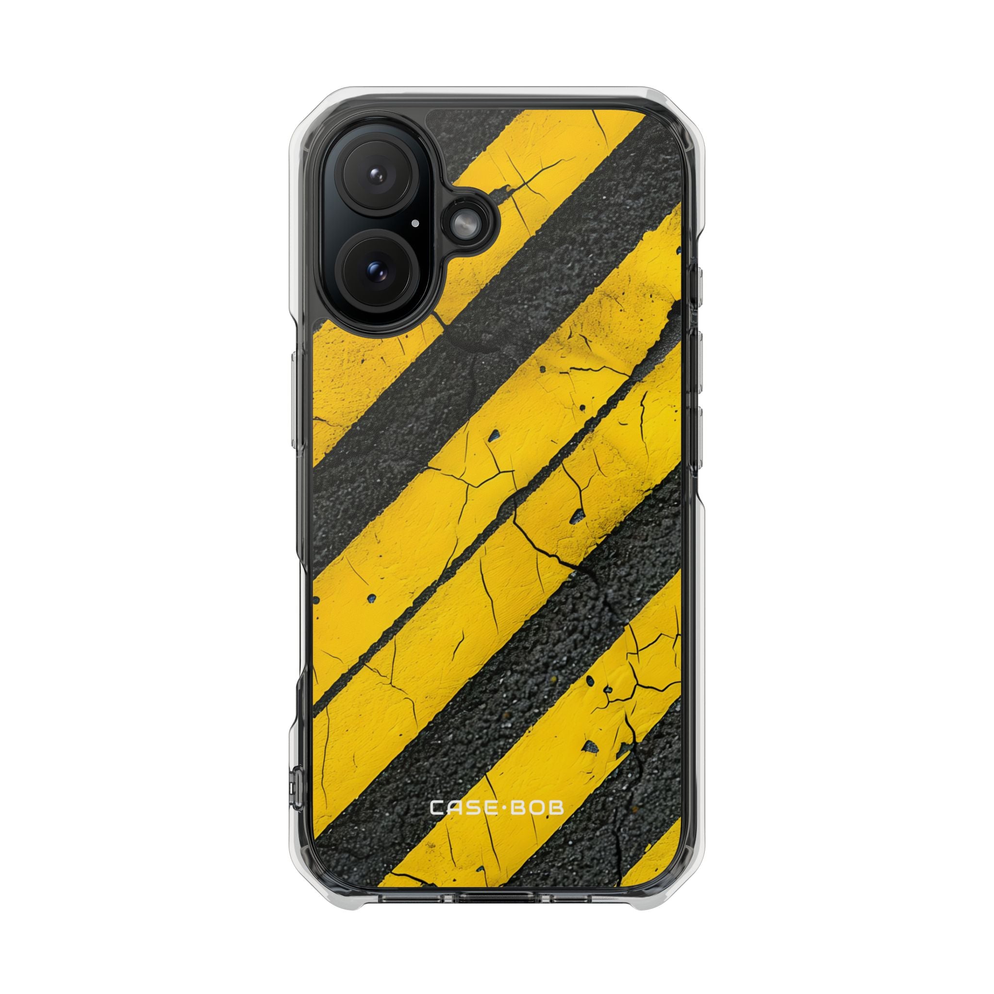 Yellow Stripe Distress iPhone 16 Case - Impact