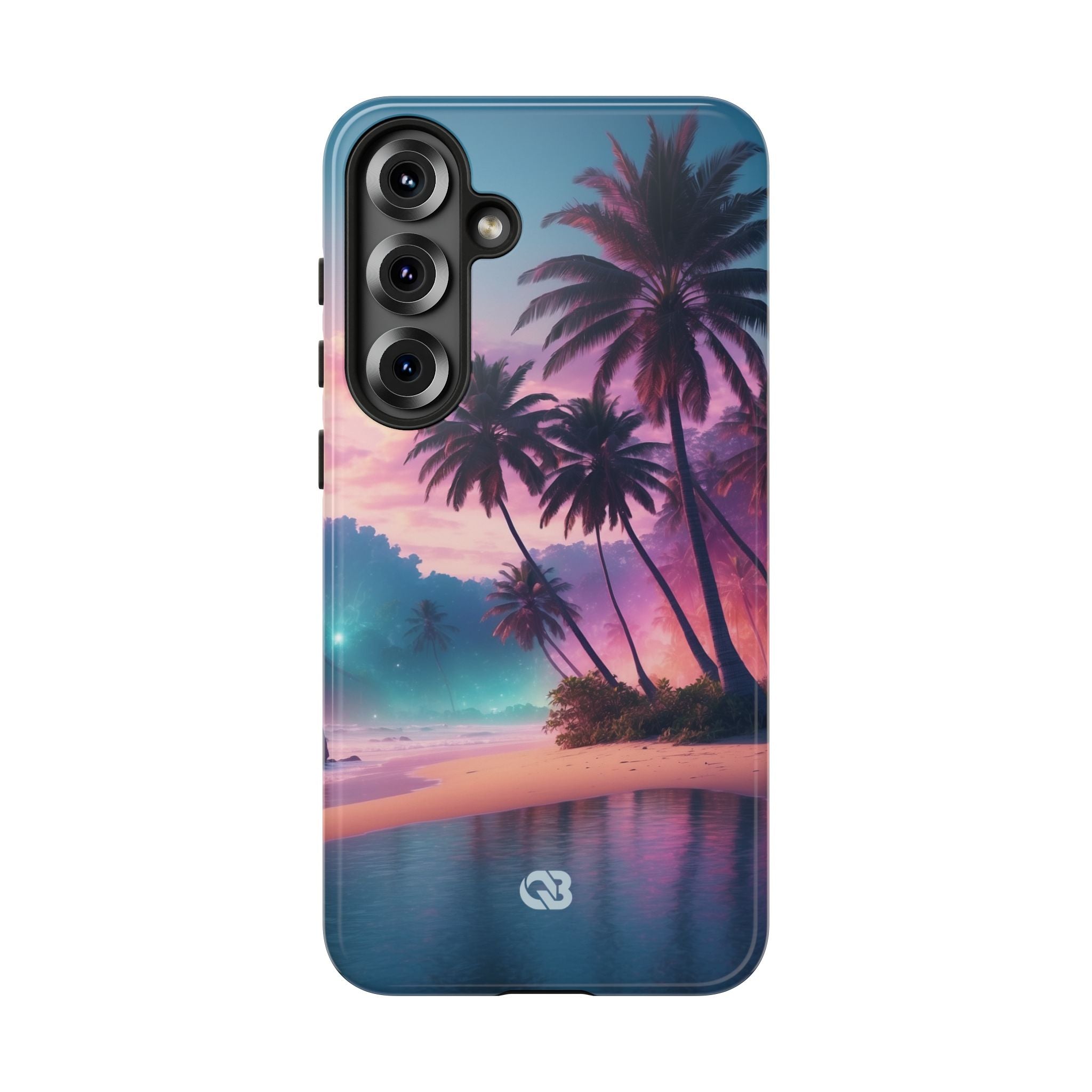 Neon Shore Palms · Tough Handyhülle für Samsung