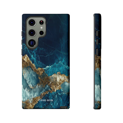 Jagged Gold Split Samsung S23 Ultra Case - Tough