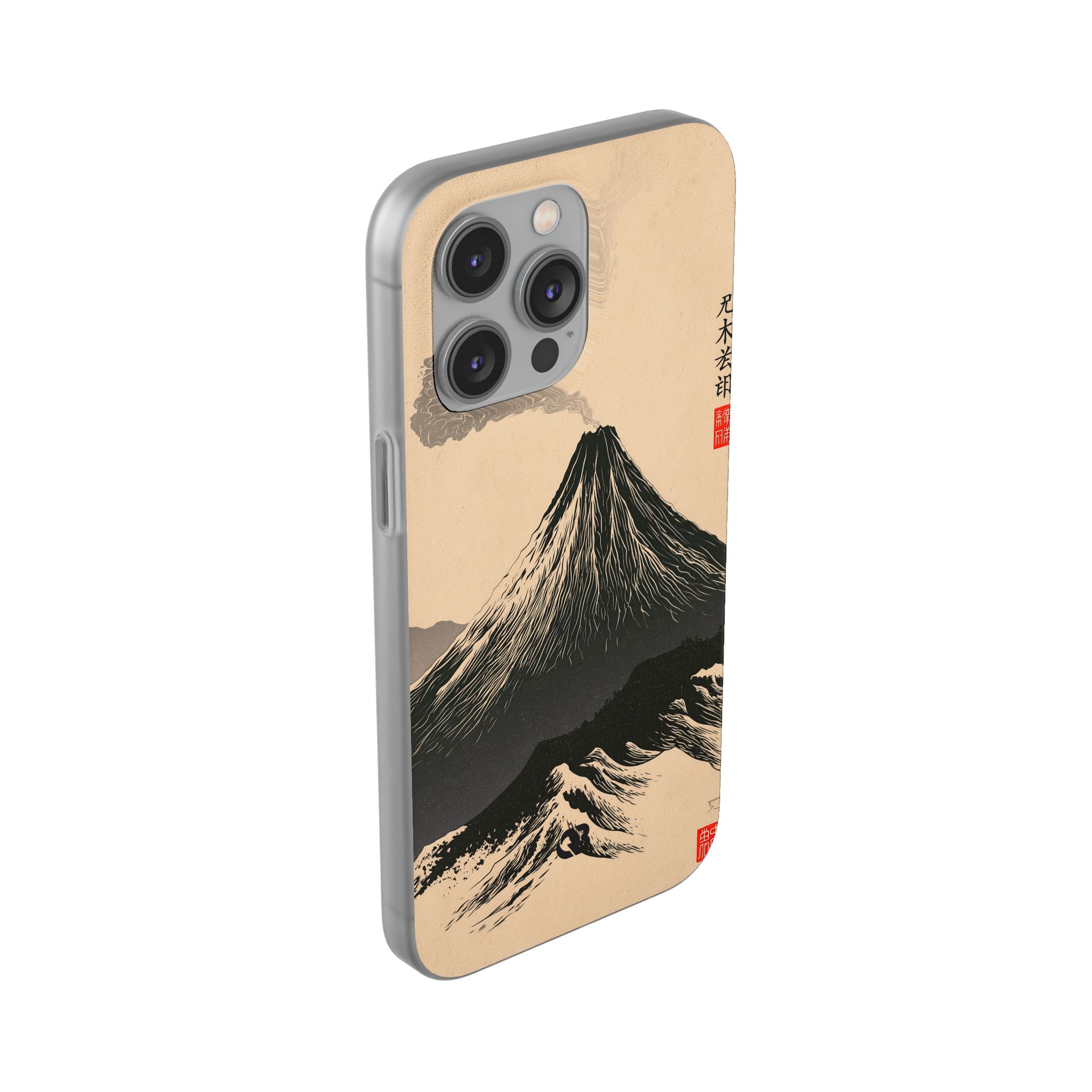 Beige Lite Phone Case for iPhone - Obsidian Ink Summit