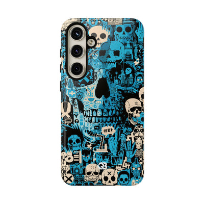 Electric Skull Graffiti · Tough Phone Case for Samsung · Blue