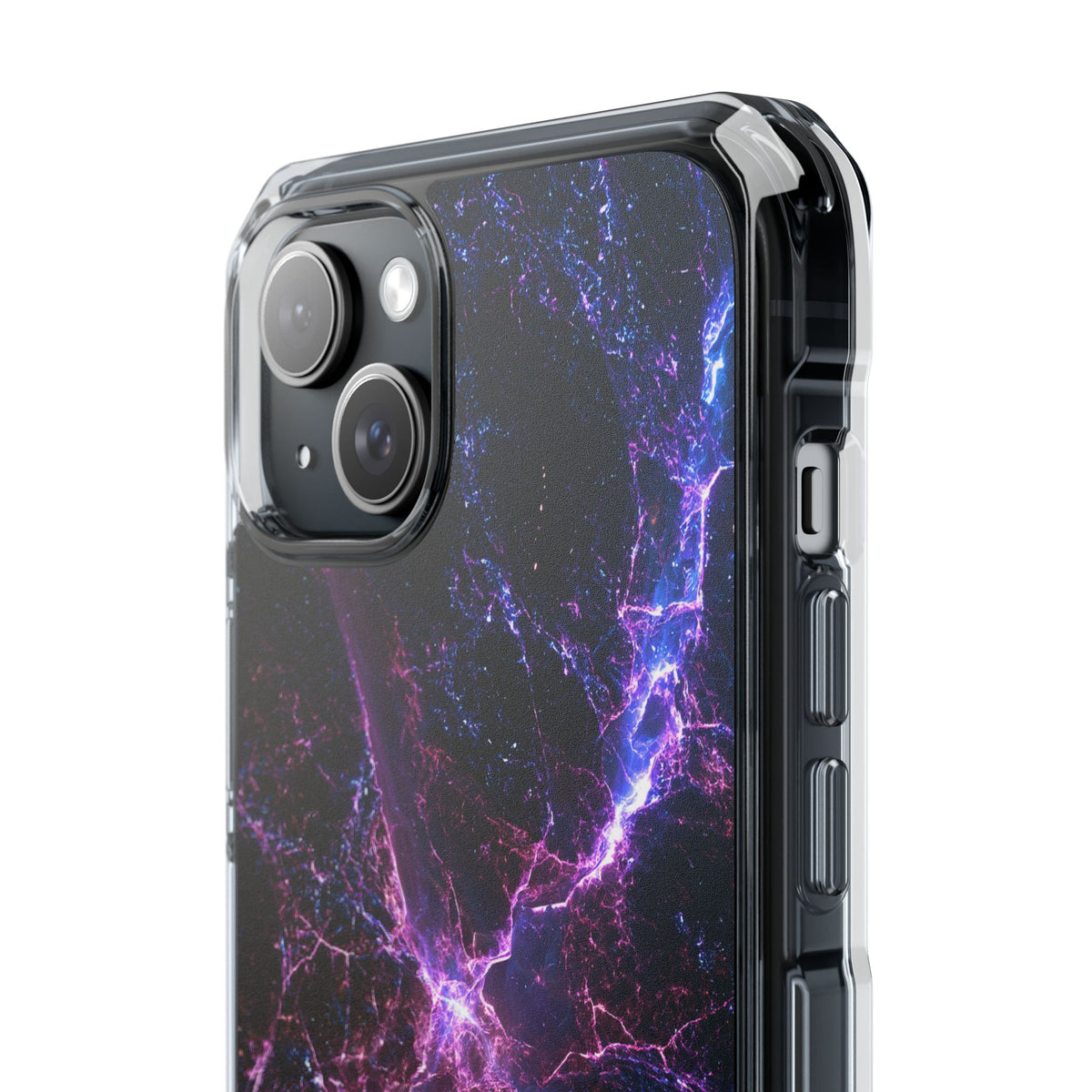 Neural Singularity · Clear Impact Magnetic Phone Case for iPhone · Black