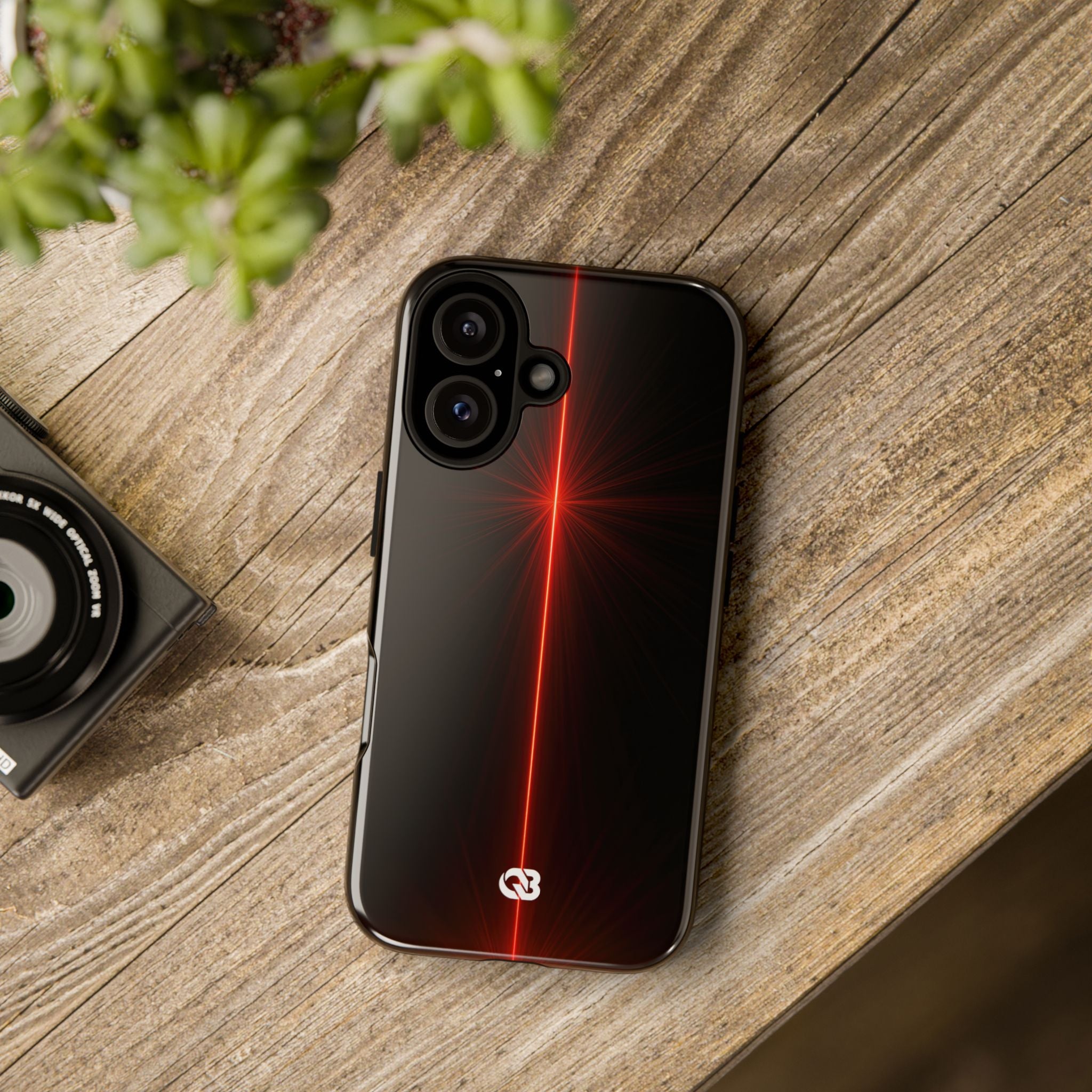 Red Tough Phone Case for iPhone - Crimson Flare Vector