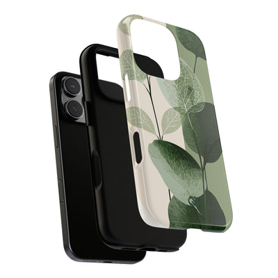 Layered Eucalyptus Study · Tough Phone Case for iPhone · Green
