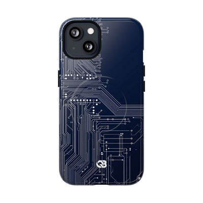 Silicon Grid · Tough 2.0 Magnetic Phone Case for iPhone · Blue