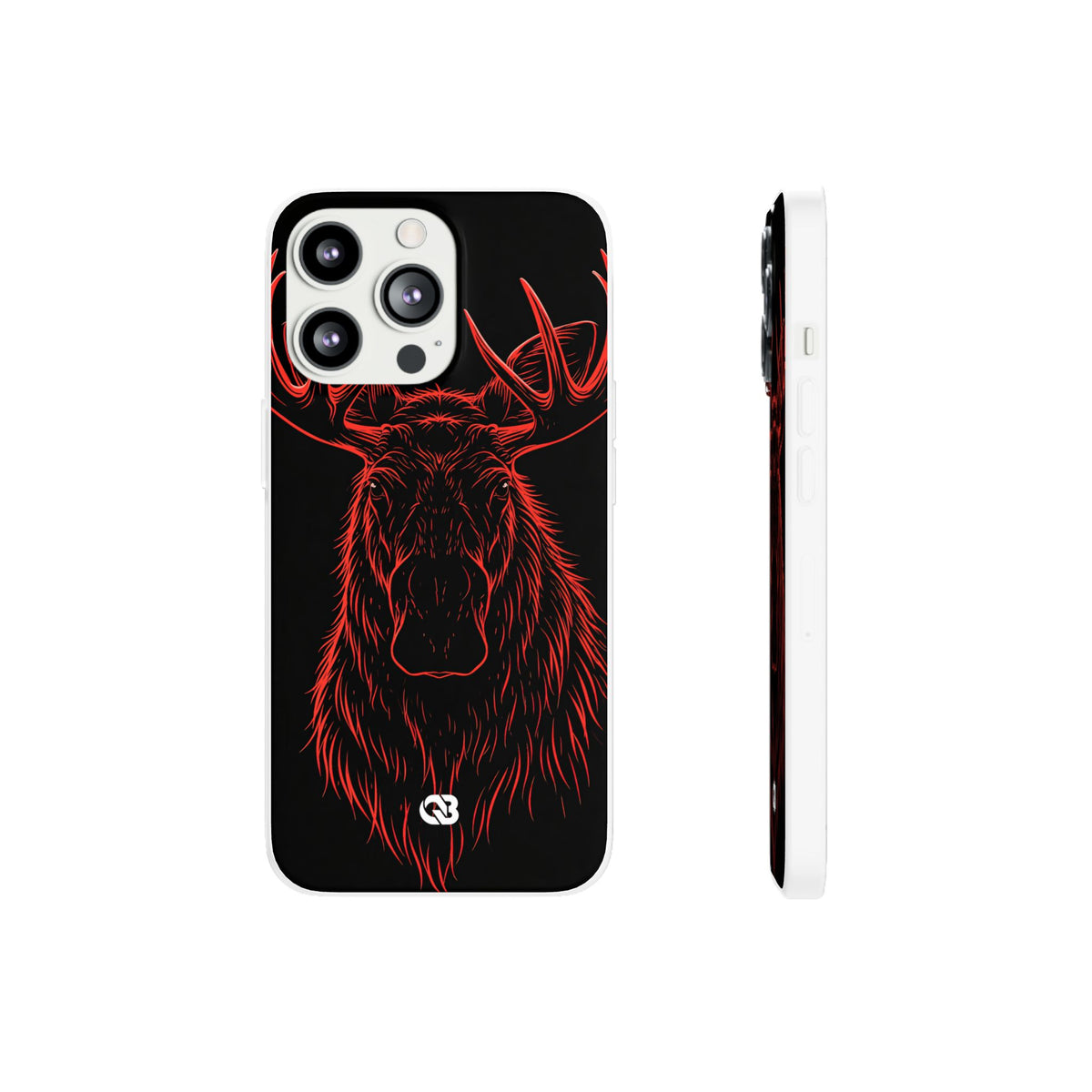 Nordic Moose Contour · Lite Phone Case for iPhone ·  Red