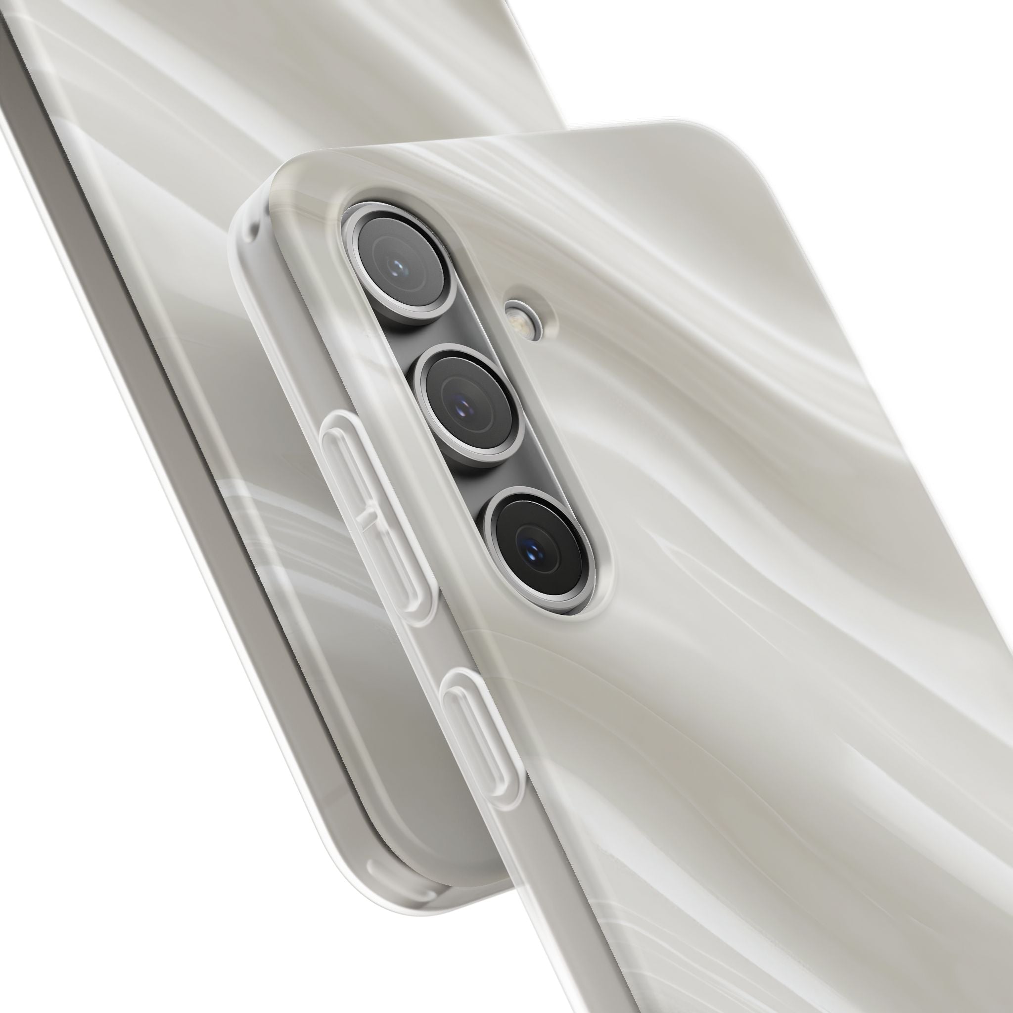 White Lite Phone Case for Samsung - Polished Ivory Wave