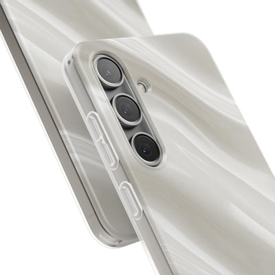 White Lite Phone Case for Samsung - Polished Ivory Wave