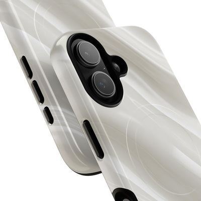 White Tough 2.0 Magsafe Phone Case for iPhone - Polished Ivory Wave