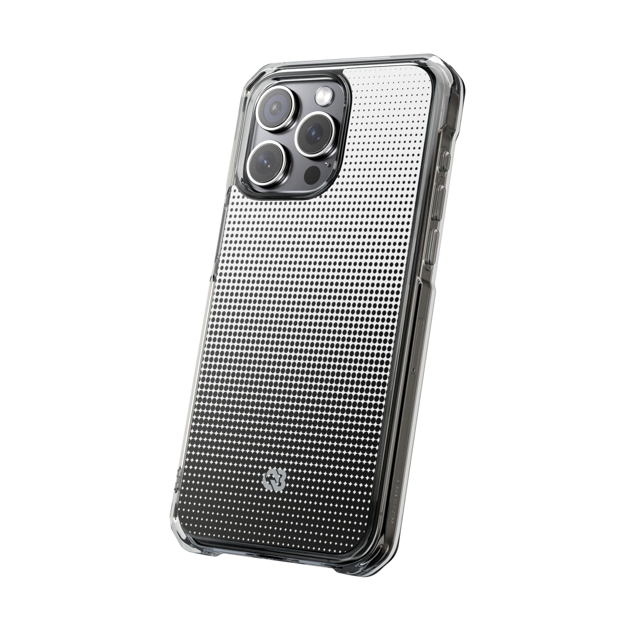 Black Impact MagSafe Phone Case for iPhone - Obsidian Halftone Flux