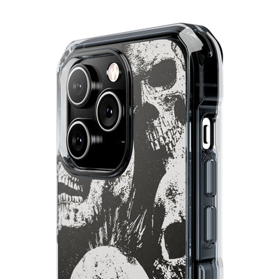 Punk Skull Riot · Clear Impact Magnetic Phone Case for iPhone · Black