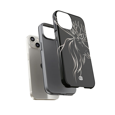 Nordic Moose Contour · Tough Phone Case for iPhone · Black