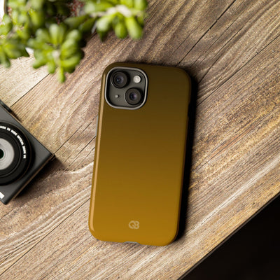Gold Tough Phone Case for iPhone - Scorched Gold Haze