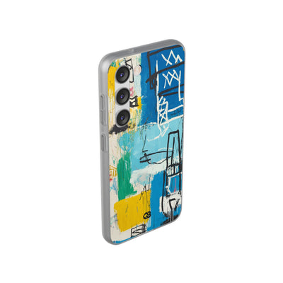 Azure Urban Scribble · Soft Phone Case for Samsung