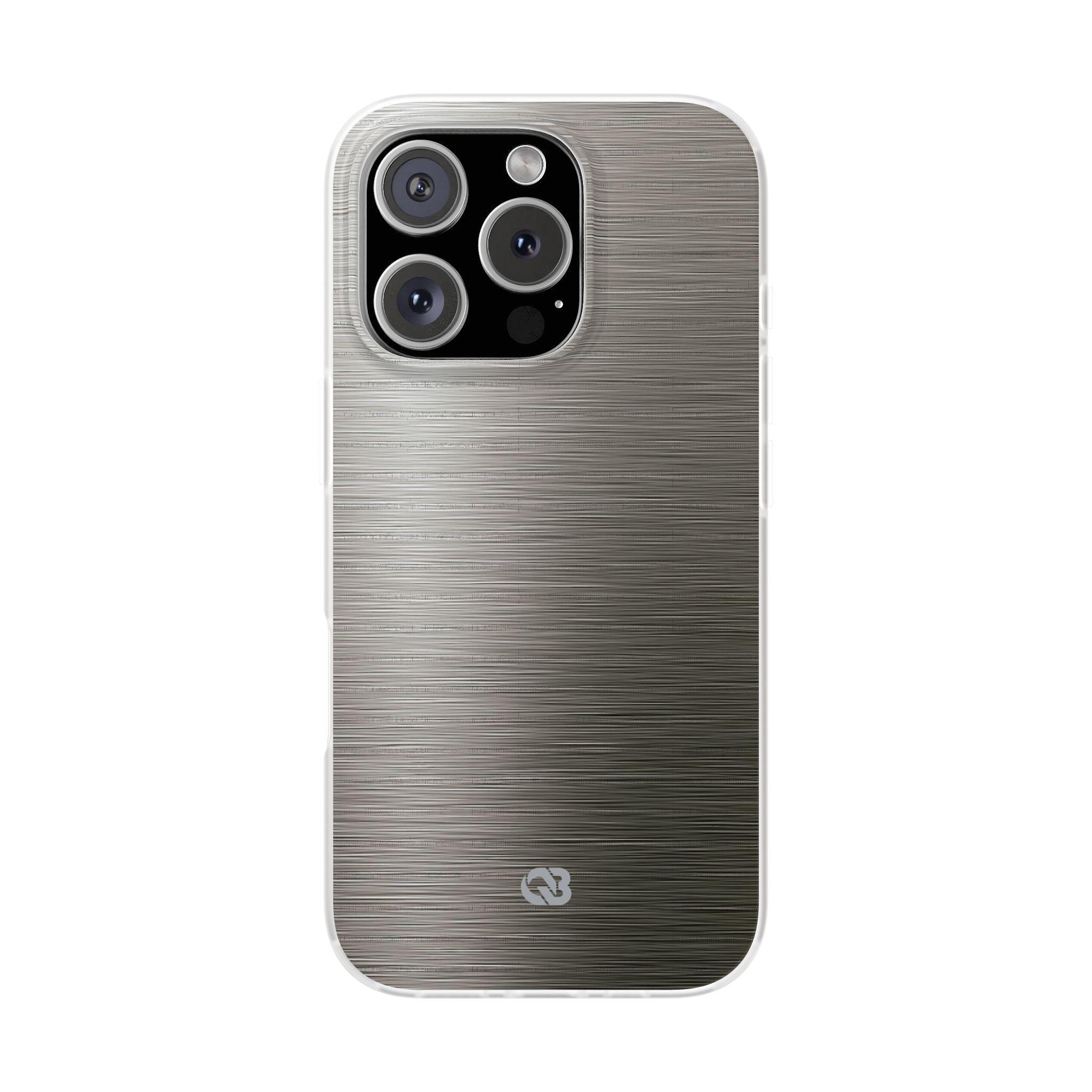 Grey Lite Phone Case for iPhone - Brushed Industrial Steel