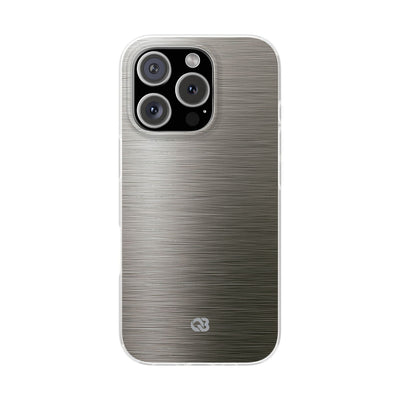 Grey Lite Phone Case for iPhone - Brushed Industrial Steel