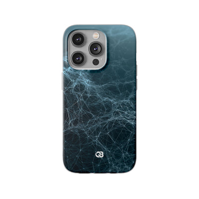 Teal Lite Phone Case for iPhone - Arctic Neural Mesh