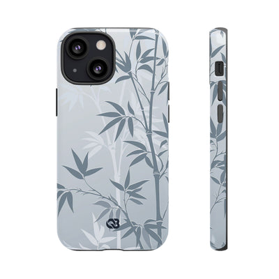 Misty Bamboo Grove · Tough Phone Case for iPhone · Blue
