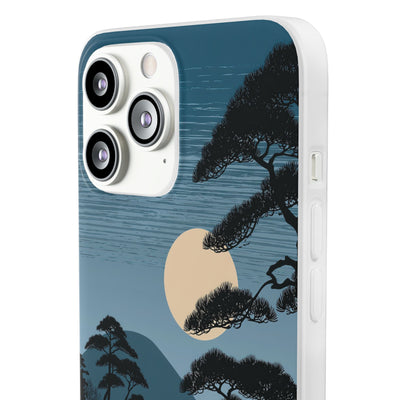 Moonlit Pine Horizon · Lite Phone Case for iPhone ·  Blue