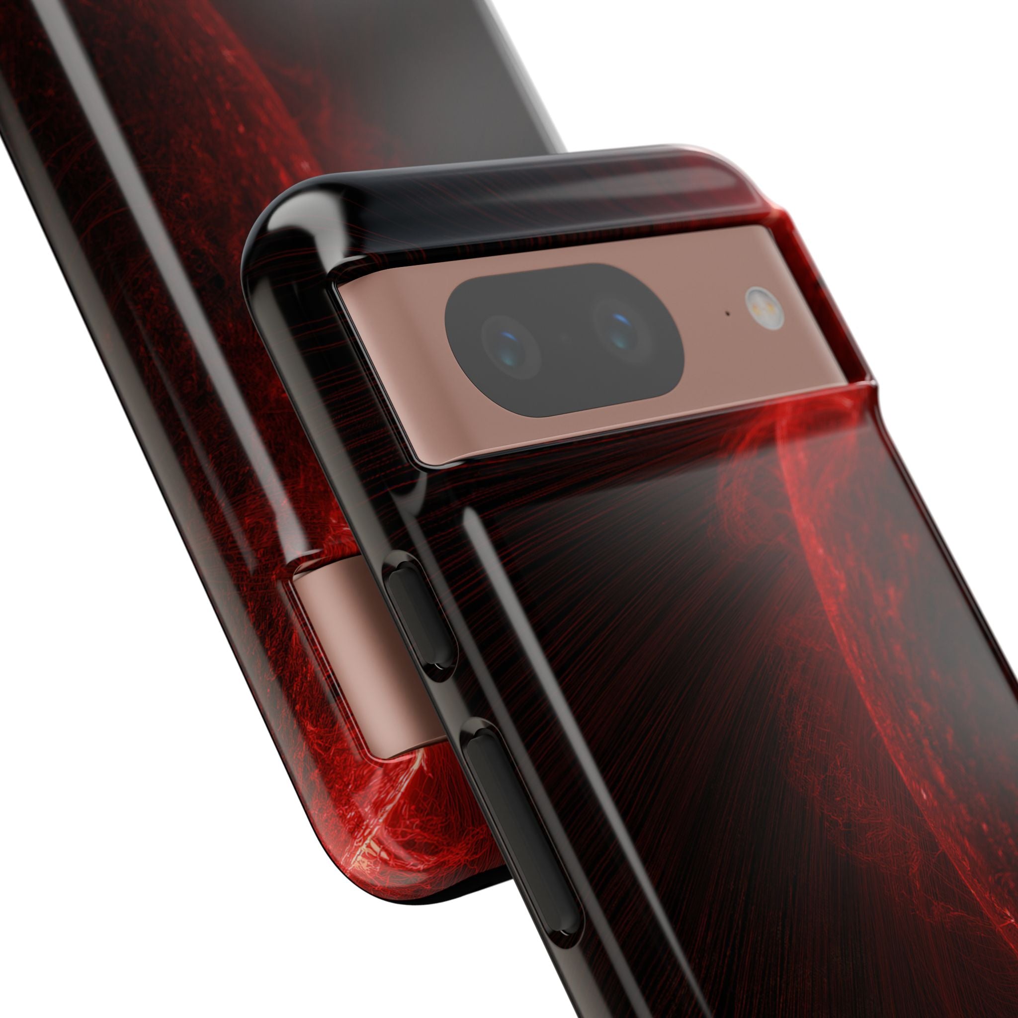 Red Tough Phone Case for Google Pixel - Solar Crimson Flare