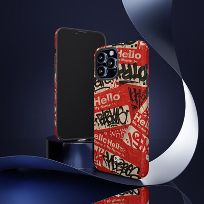 Slap Tag Collage · Tough Phone Case for iPhone · Red
