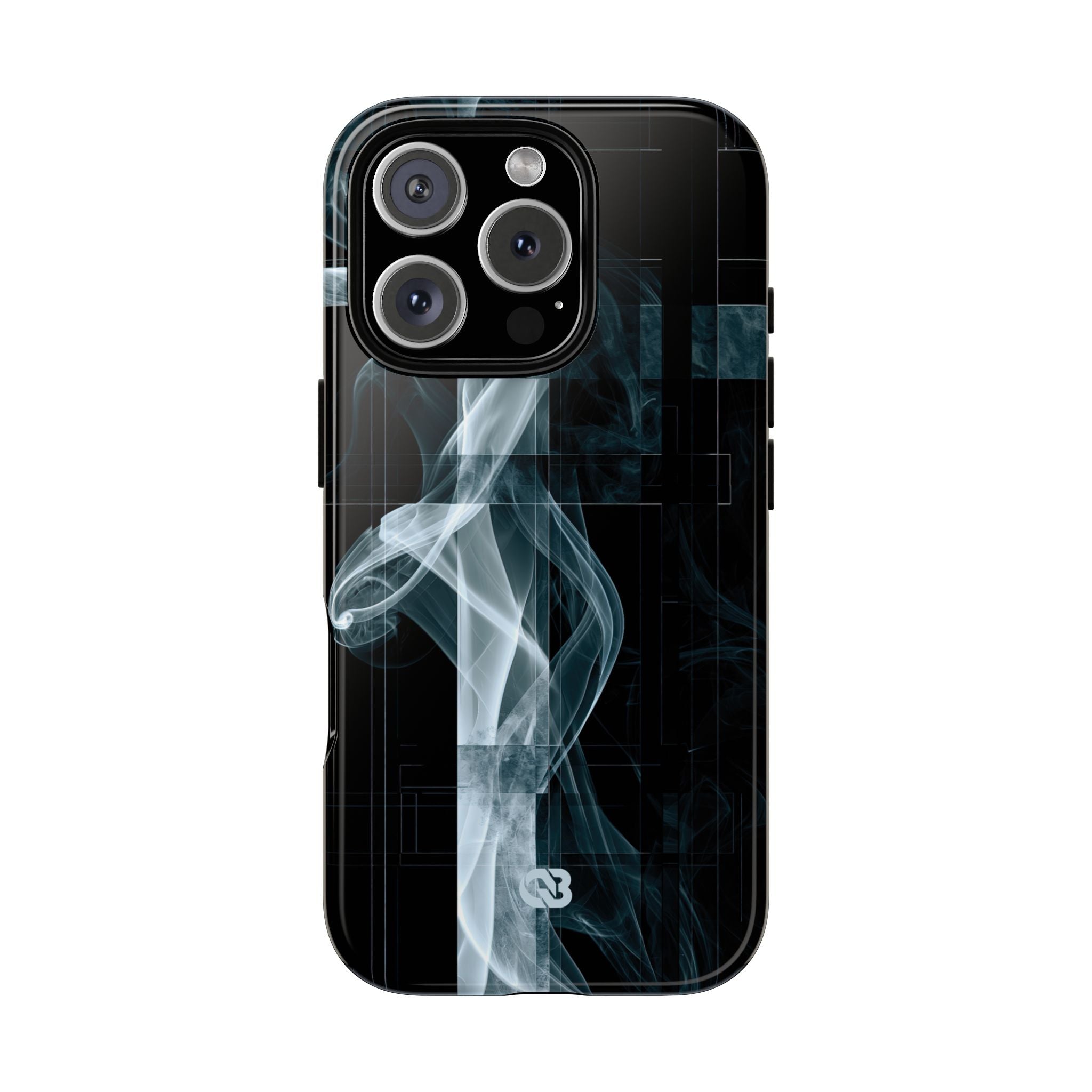 Black Tough Phone Case for iPhone - Arctic Vapor Grid
