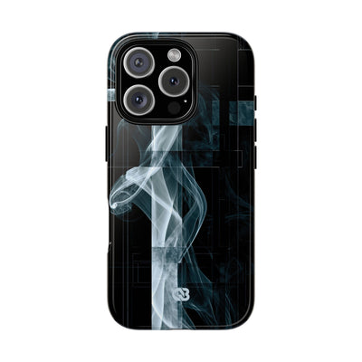 Black Tough Phone Case for iPhone - Arctic Vapor Grid
