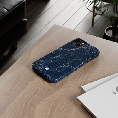 Nordic Contour Chart · Tough Phone Case for iPhone · Blue