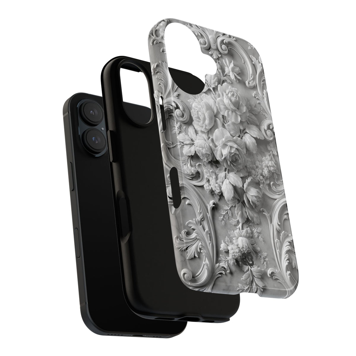 Rococo Marble Rose · Tough Phone Case for iPhone · White