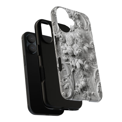 Rococo Marble Rose · Tough Phone Case for iPhone · White