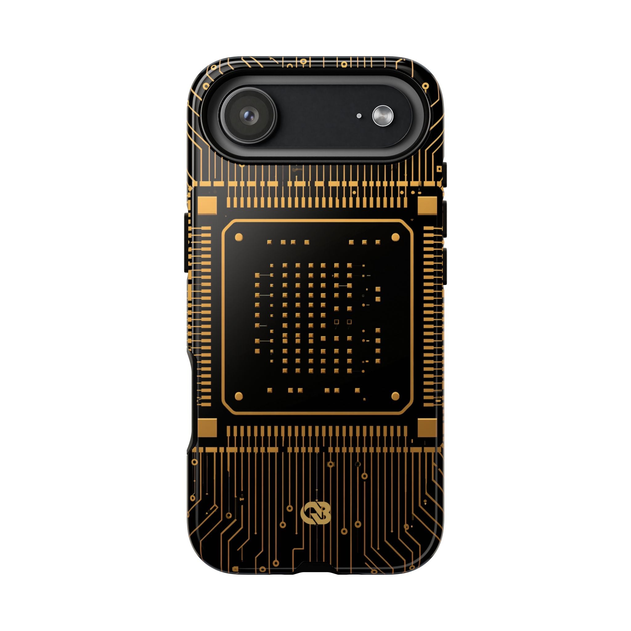 Gold Tough Phone Case for iPhone - Cyber Gold Processor