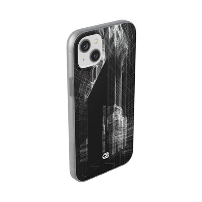 Black Lite Phone Case for iPhone - Ghost Urban Wireframe