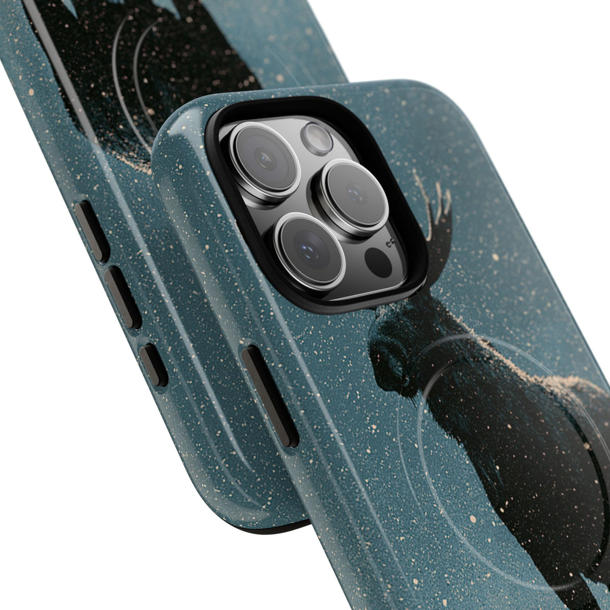 Nordic Boreal Moose · Tough 2.0 Magnetic Phone Case for iPhone · Blue