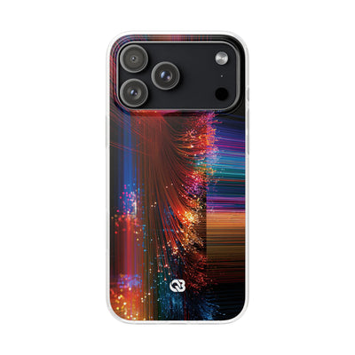 Black Lite Phone Case for iPhone - Cyber Optic Streak