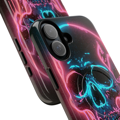 Neon Drip Skull · Tough 2.0 Magnetic Phone Case for iPhone · Black