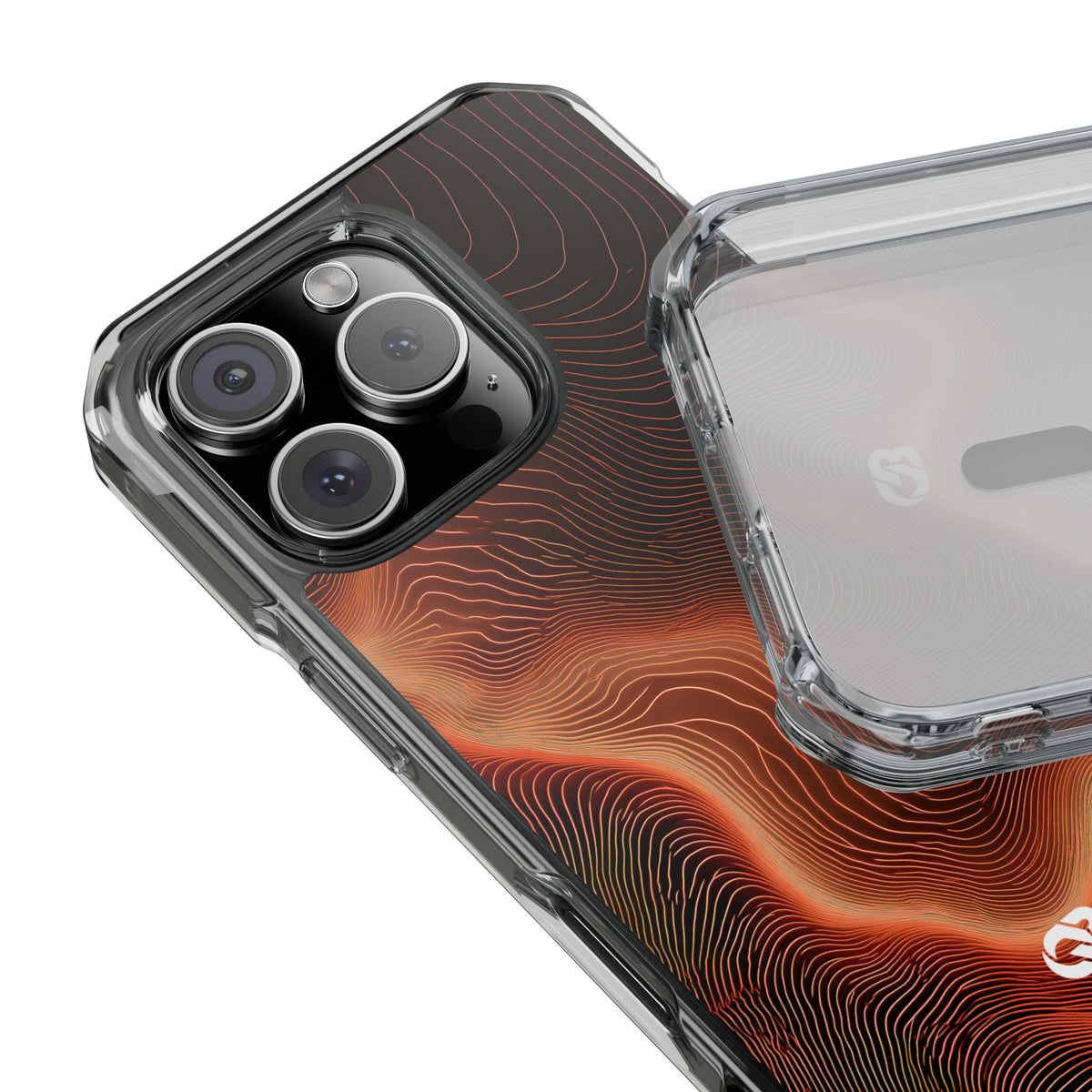 Caldera Ridge · Clear Impact Magnetic Phone Case for iPhone · Orange