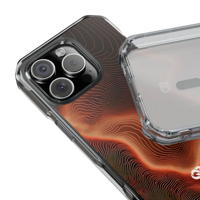Caldera Ridge · Clear Impact Magnetic Phone Case for iPhone · Orange
