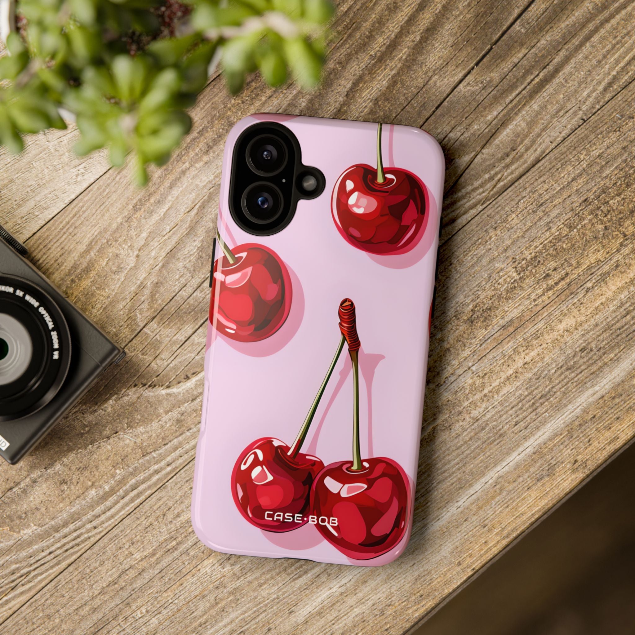 Glossy Cherry Dance iPhone 16 Plus Case - Tough
